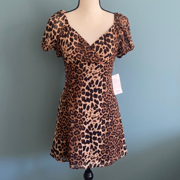Tobi Leopard Print Short Dress M - Picture 1 of 5